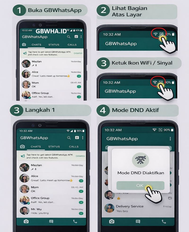 Mode DND di GBWhatsApp